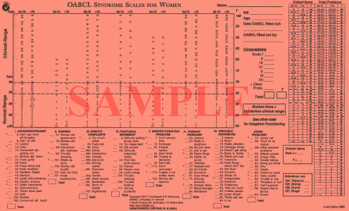 023 - Profili per lo scoring manuale OABCL (Older Adult Checklist) per femmine