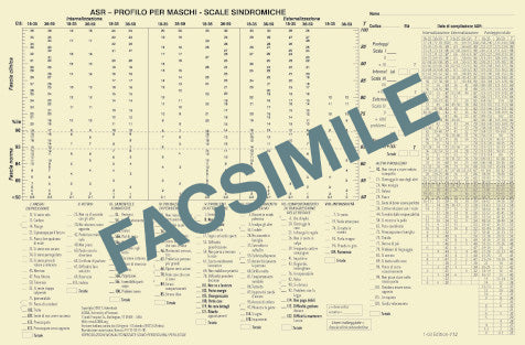 112-IT - Profili per lo scoring manuale questionario ASR (Adult Self Report) per maschi