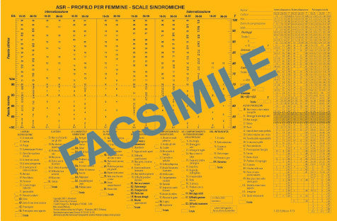113-IT - Profili per lo scoring manuale questionario ASR (Adult Self Report) per femmine