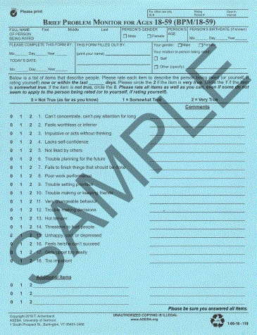 119 - Questionari BPM età 18-59 per autovalutazione e valutazione del partner