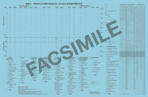 122-IT - Profili per lo scoring manuale questionario ABCL (Adult Behavior Checklist) per maschi