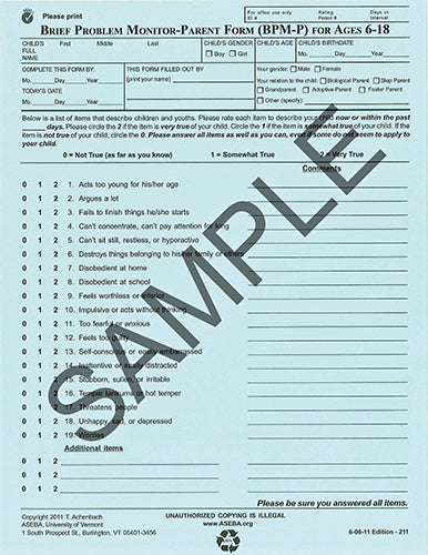 211 - Questionario Brief Problem Monitor (BPM) Versione per genitori