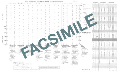 502-IT - Profilo per lo scoring YSR (Youth Self Report) per maschi e femmine
