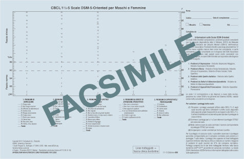 606-IT - Profili di scoring per CBCL 1½-5, scale DSM 5 per maschi e femmine