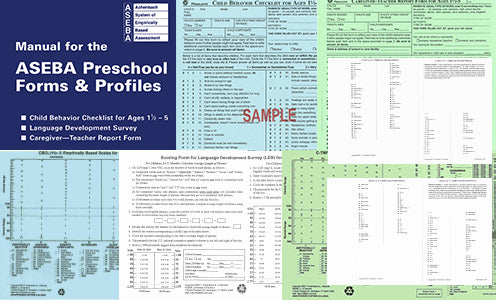 609 - STARTER KIT ASEBA per scoring manuale per età prescolare