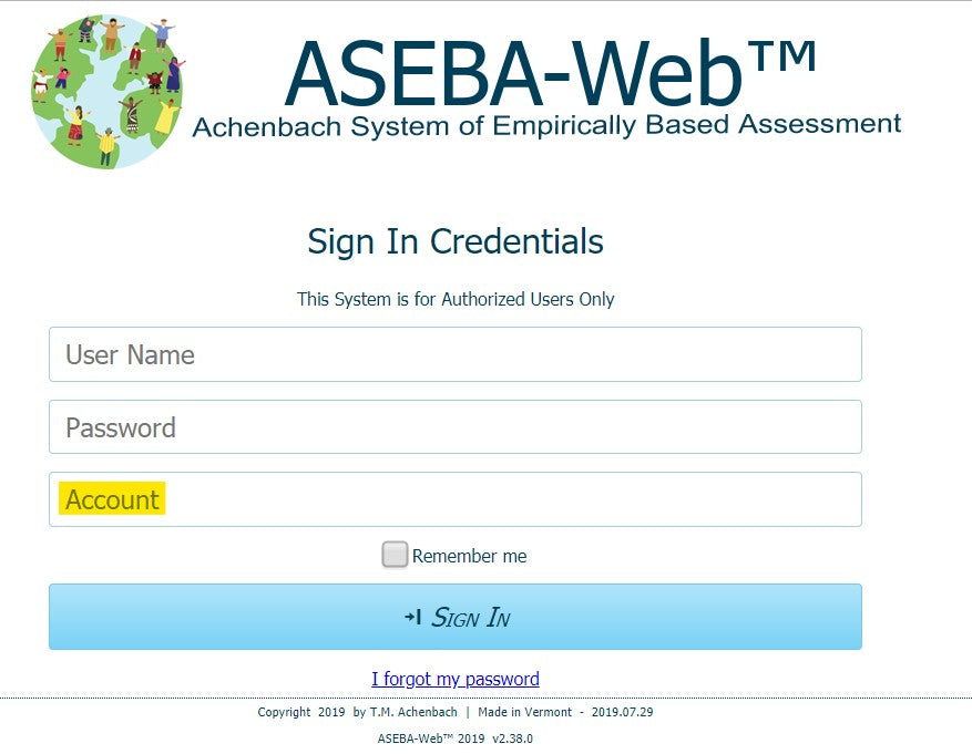 Aseba Development Achenbach System of Empirically Based Assessment – Aseba